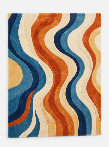 70s retro groovy wavy stripe - retro,