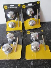 YALE CHROME FINISH VICTORIAN STYLE INTERNAL DOOR KNOBS 4 PAIRS N.O.S.