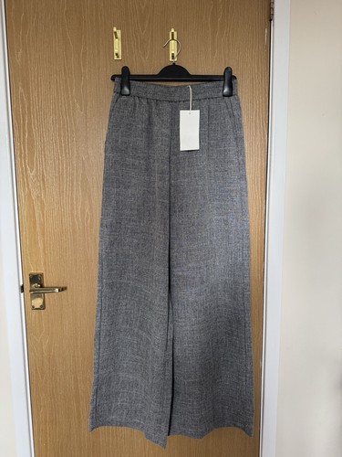 Zara grey wide leg trousers - zara,