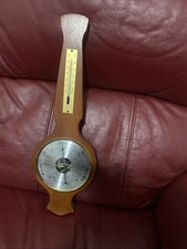 Weathermaster Barometer with Thermometer in Wooden Surround -working Well