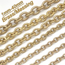 Solid Brass Chain 4-15mm Width Necklace Jewelry Bags Craft Chain Sold Per Meters