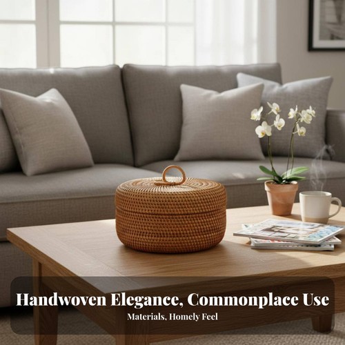 Handwoven basket pastoral - basket,