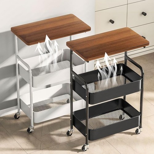 Tier storage trolley cart on - tier,