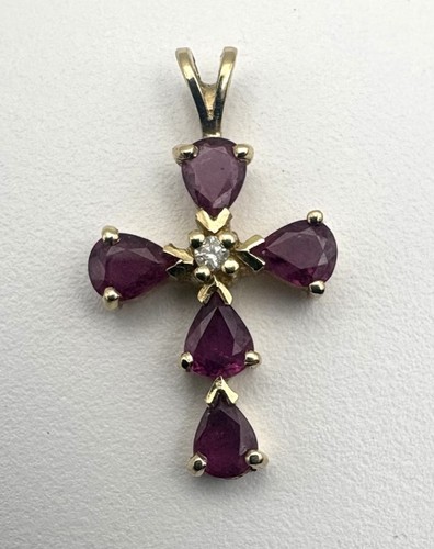 14k yellow gold natural ruby - yellow,