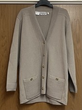 Grazia Women's Beige Button Front Cardigan Size 12