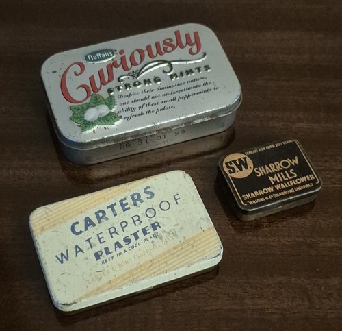 Vintage mixed small tin - vintage,