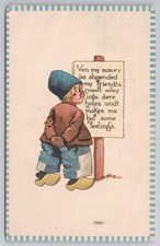 Vintage Comic Postcard Dutch