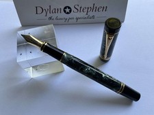 Parker Duofold International Green Marbled fountain pen 18K Broad gold nib