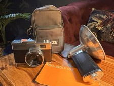 Agfa Isoly 100 Camera 1960s w/ Agfa Flash, Manual & Bag Spain Vintage Film