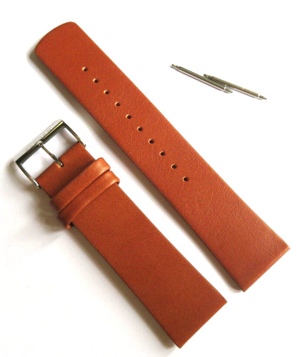 Watch strap leather brown - watch,