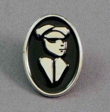SKA MAN OVAL ENAMEL PIN BADGE