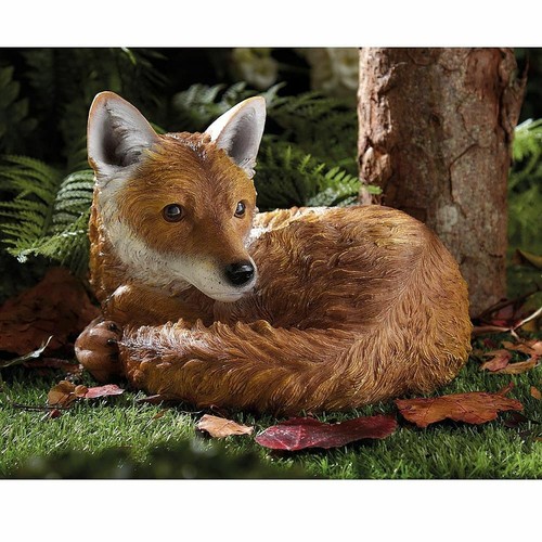 Realistic red fox garden - red,