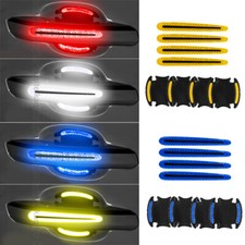 8pcs 3D Car Door Handle Sticker Anti Scratches Protector Reflective Warning