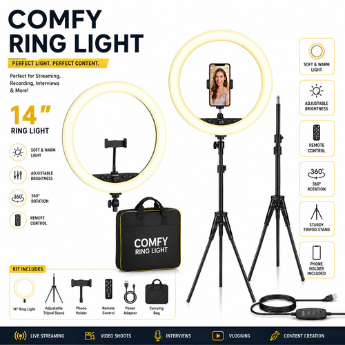 Selfieplus ring light with - selfieplus,
