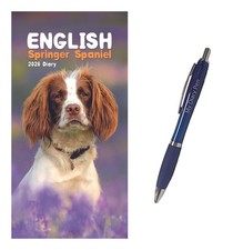 English Springer Spaniels Slim Diary 2026 + EXCLUSIVE LIMITED EDITION PEN