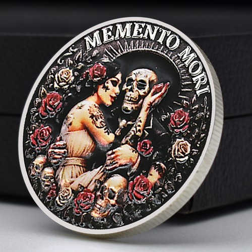 Memento mori skull - memento, coin