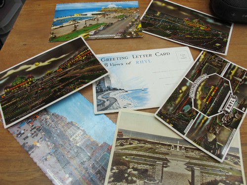 Vintage postcards rhyl - vintage, of
