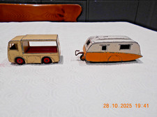 VINTAGE1950S DINKYTOYS 30V NCB ELECTRIC EXPRESS DAIRY MILK FLOAT + No 90 CARAVAN
