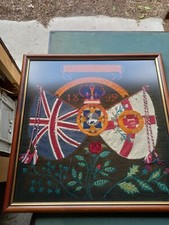 Antique Embroidered Military Regiment Flags