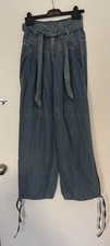 Miss Sixty Joy Y2K Jeans Size 26 uk8 BNWT Wide Leg Cargo Paperbag Waist Tie Rare