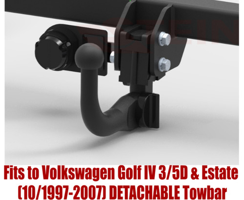 Detachable tow bar for golf - tow,