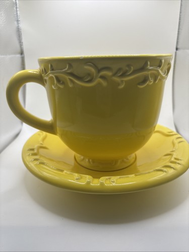 Vintage planter mustard yellow - vintage,