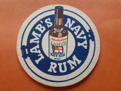Lambs navy rum beer mat - lambs,