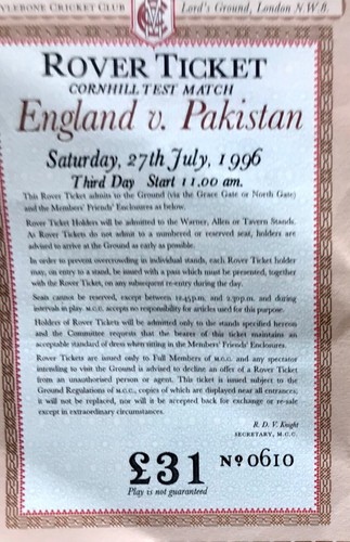 1996 england pakistan test - v,