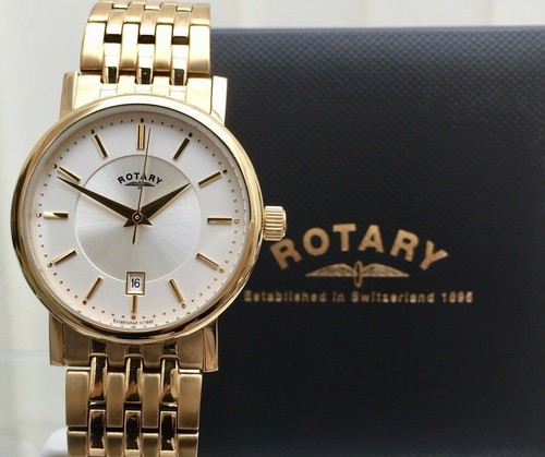 Rotary mens watch gold plated - watch,
