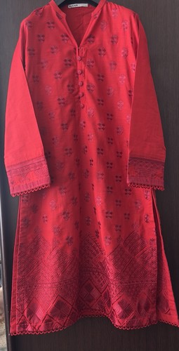 Fully embroidered red - fully, size
