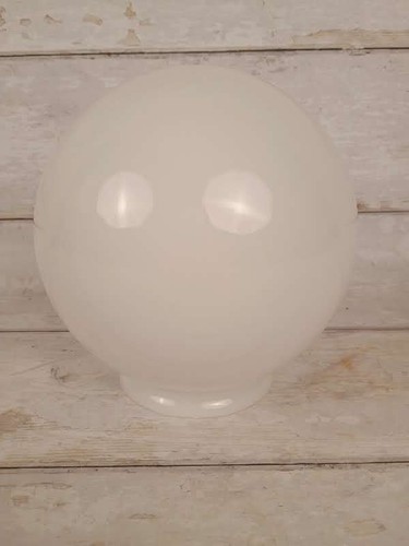 Vintage white milk - glass, round