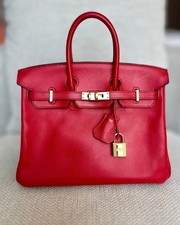 HERMÈS Birkin 25 Red Swift