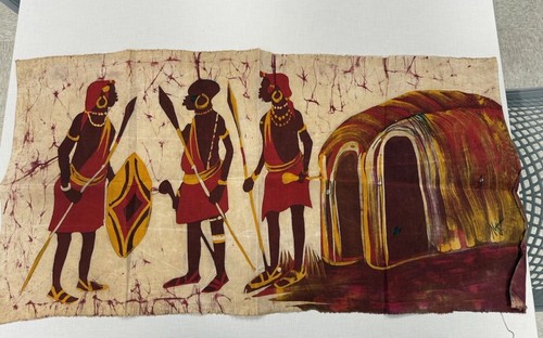 Vintage wax batik fabric - vintage,