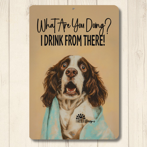 Springer spaniel bathroom sign - spaniel,