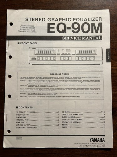 Yamaha 90m stereo - eq-90m,