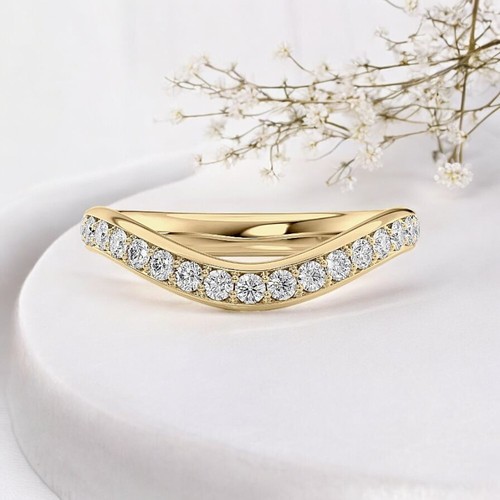 Diamond engagement band gold - band,