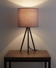 Tripod Floor lamp and Tripod Table lamp in Grey, Black or Cream with Drum Shade