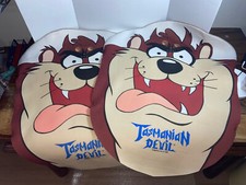 (2) Vintage 1988 Warner Bros Taz Halloween Pull Over Costume Tasmanian Devil 34"