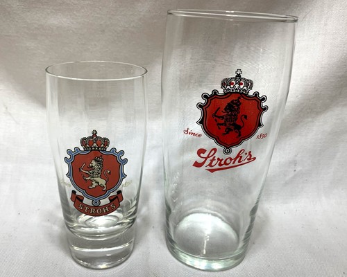 Vintage stroh beer - 2, glasses