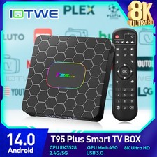 NEW 8K 2025 Android 14.0 TV Box 64GB 4GB Smart HD Media Player WIFI Bluetooth