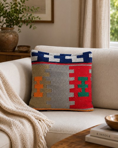 Turkish kilim wool colourful - wool,