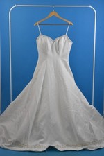 Eddy K  Ivory Wedding Dress UK Size 10 Beaded Spaghetti Strap Tags RRP £650