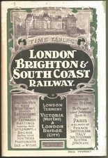 LBSCR REPRODUCTION TIMETABLE BOOK 1912 INCLUDING MAPS JUNE 1912 (reprint)