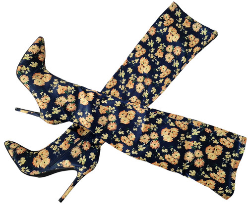 Ladies navy floral print over - floral,