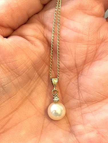 14k yellow gold necklace - gold,