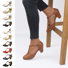 Womens ladies block low mid