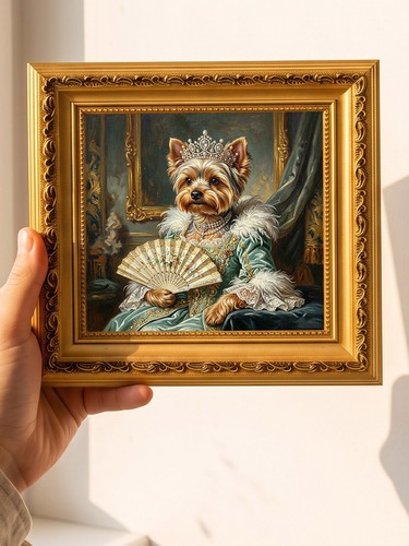Yorkie dog fan - yorkie, oil