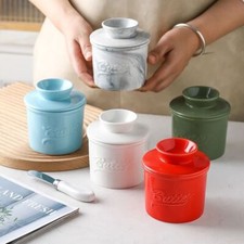Ceramic butter crock - with, lid