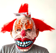 Creepy Overhead Red Clown Mask