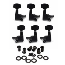 Black 3R 3L Sealed Tuning Pegs Tuners Machine Head for Electric Acoustic Guitar